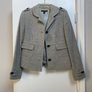 Banana Republic Light Gray Wool Blend Blazer